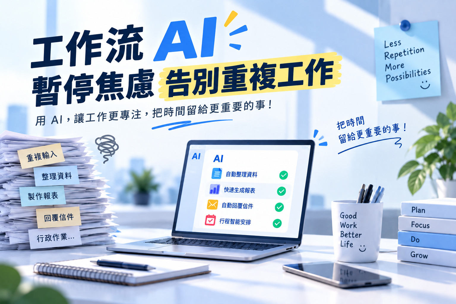 工作流AI暫停焦慮告別重複工作